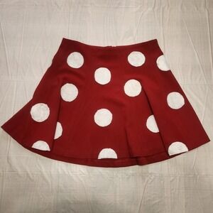 Old Navy Sz 8 Women's red skirt w/white polka dots CHRISTMAS HOLIDAY skirt